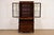1980s 1980s Baker Furniture Georgian Inlaid Mahogany Breakfront Bookcase Cabinet With Drop Front Secretary Desk For Sale - Image 5 of 13