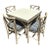 Vintage Bamboo Dining Set With Extendable Table, With 4 Chairs For Sale