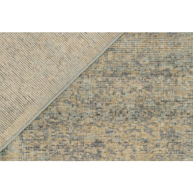 Distressed Style Modern Rug in Blue, Beige Abstract Pattern by Rug & Kilim For Sale In New York - Image 6 of 6