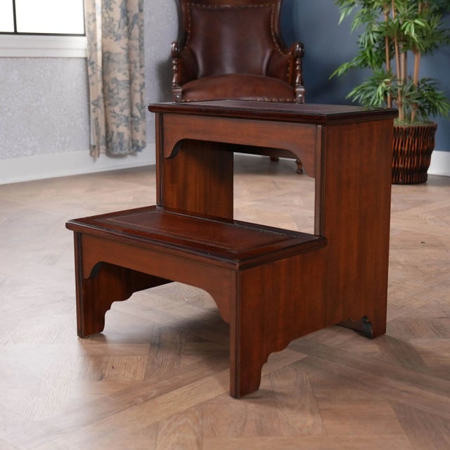 Niagara Furniture Leather Bed Steps For Sale - Image 6 of 10