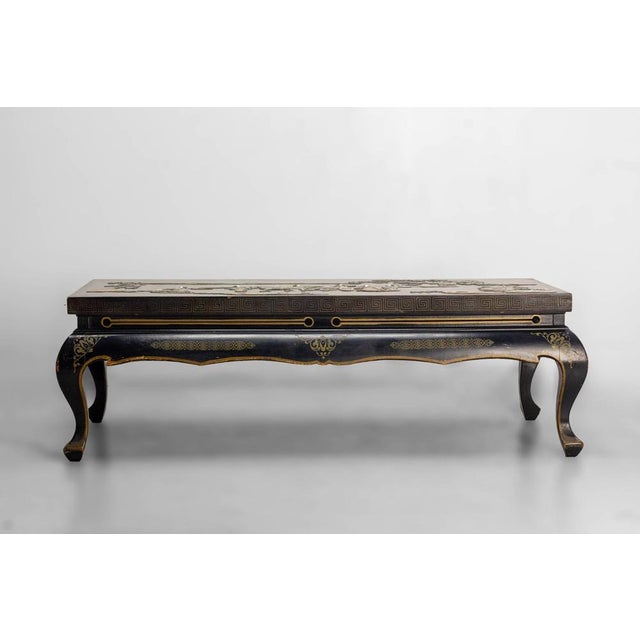 Vintage Chinese Lacquered Coffee Table, 1950s For Sale - Image 10 of 10