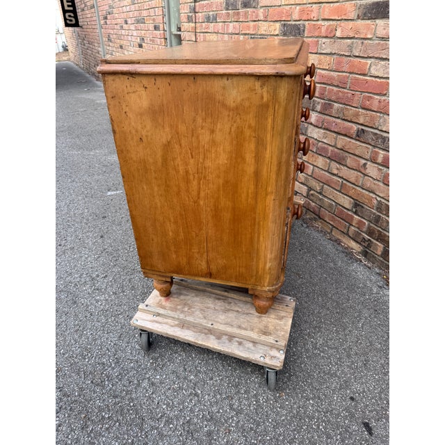 19th Century English Pine Chest of Drawers For Sale - Image 9 of 10