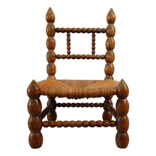 Vintage French Side Chair by Charles Dudouyt For Sale