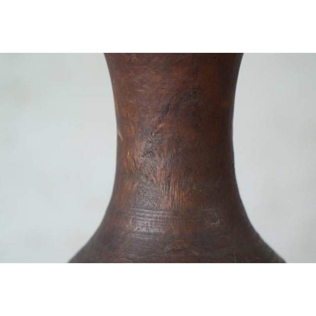 1950s Wabi Sabi Style Vase in Carved Wood, 1960s For Sale - Image 5 of 9