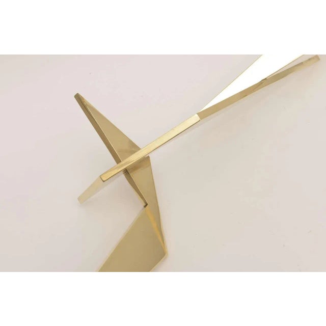 Larry Mohr Signed Abstract Bronze Elongated Sculpture With Angles 1990 For Sale - Image 4 of 11