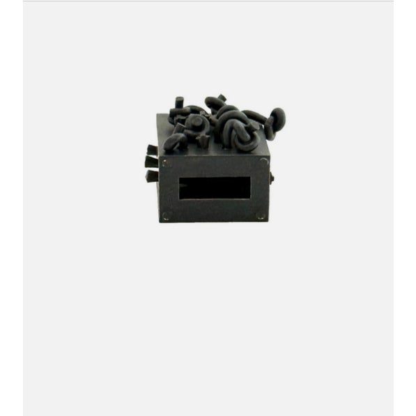 2023 "Lock Down (Cell Persona)" Glazed Black Stoneware Ceramic Art by Paul S. Briggs For Sale - Image 10 of 13