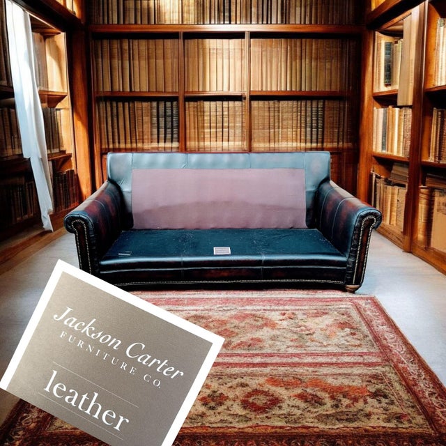 Copper Experience Timeless Elegance and Unparalleled Comfort With This Rare Jackson Carter Leather Italia Collection For Sale - Image 8 of 10