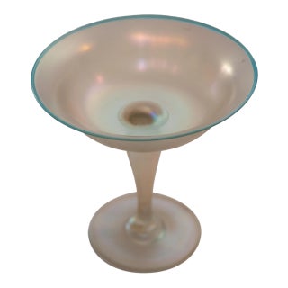 Antique Steuben Glassworks Verre De Soie Compote For Sale