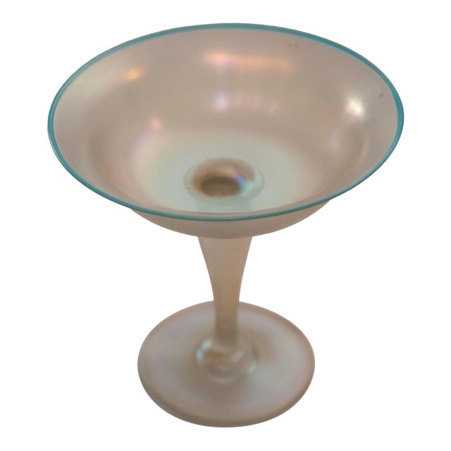 Antique Steuben Glassworks Verre De Soie Compote For Sale