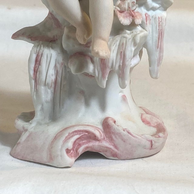 French Provincial 1960s Arnart Creations Cherub Porcelain Candlesticks- a Pair For Sale - Image 3 of 12