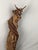 Mid 20th Century Monumental Hand-Carved Asian Dragon Coiled Around Natural Tree Trunk Sculpture With Original Polychrome Finish 40" For Sale - Image 10 of 18
