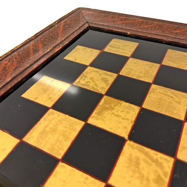 Gold 19th Century Reverse Glass Painted and Gilt Chess Board For Sale - Image 8 of 8