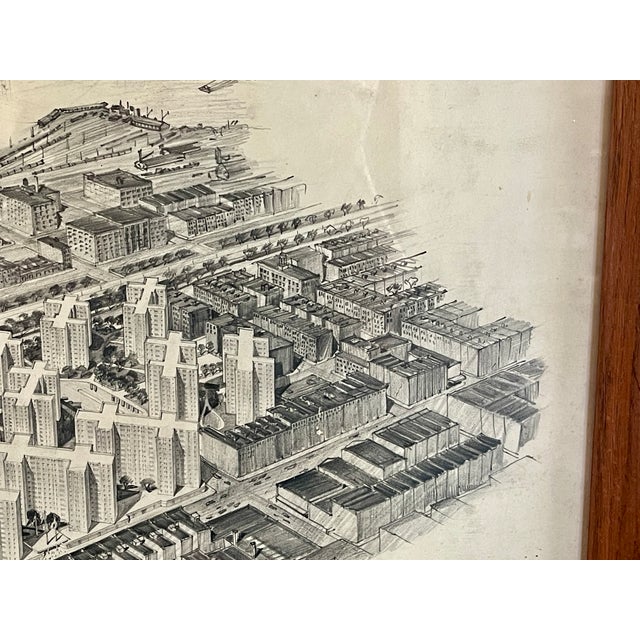 1941 Architectural Rendering for Alfred Easton Poor's Bronxgate Apartments For Sale - Image 11 of 15