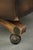English Chesterfield Ottoman in Cowhide Leather on Wheels For Sale - Image 9 of 13