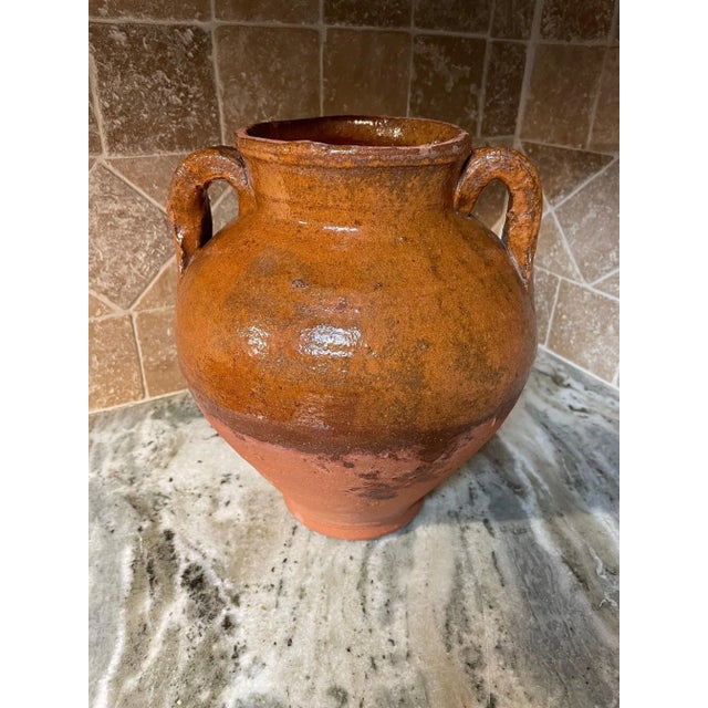 Late 1800s Antique French Glazed Terracotta Olive Jar For Sale - Image 12 of 12