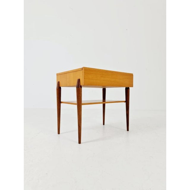 Mid-Century German Teak abd Ash Side Table by Wk Möbel, 1960s For Sale - Image 4 of 18