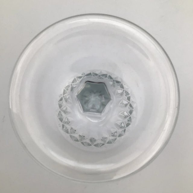 Glass French Hexagon Stemmed Crystal Water Goblets-Set of 8 For Sale - Image 7 of 13