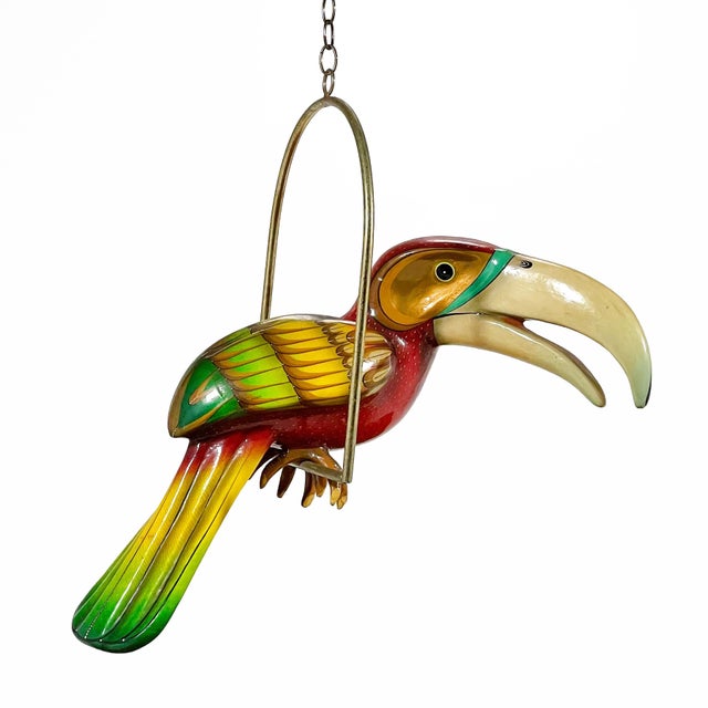 This wonderful colorful papier mâché Toucan has all the hallmarks of a Sergio Bustamante piece, but lacks his signature....