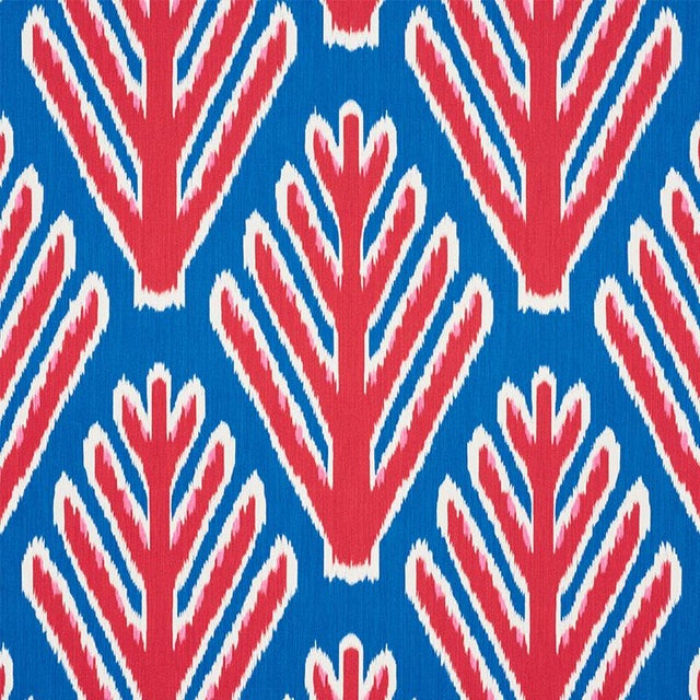 Traditional Sample - Schumacher X Johnson Hartig Bodhi Tree Fabric in Blue & Red For Sale - Image 3 of 3