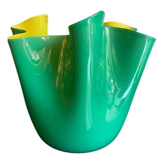 Fazzoletto Model Vase by Venini, 1970s For Sale