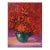 Contemporary Vibrant Impasto Poppies in Teal Vase Still Life Painting For Sale