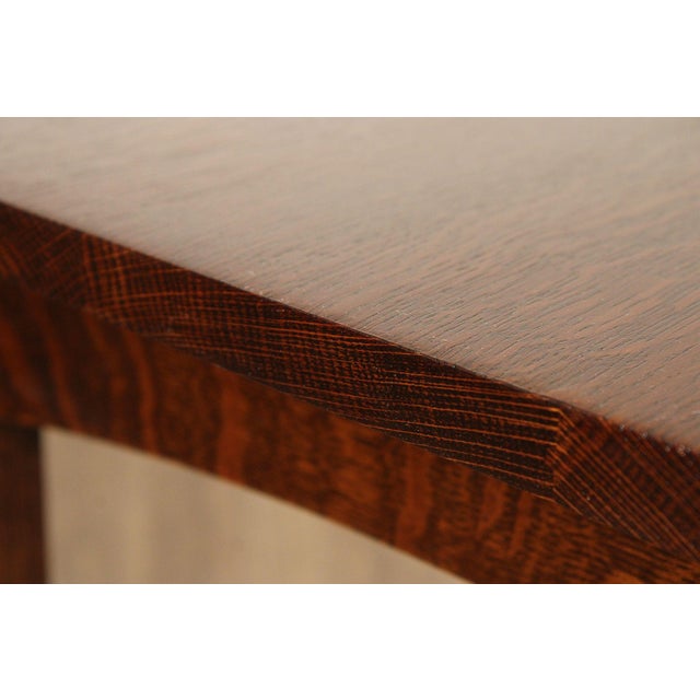 1990s Stickley Mission Style Oak Side Or Writing Table For Sale - Image 5 of 12