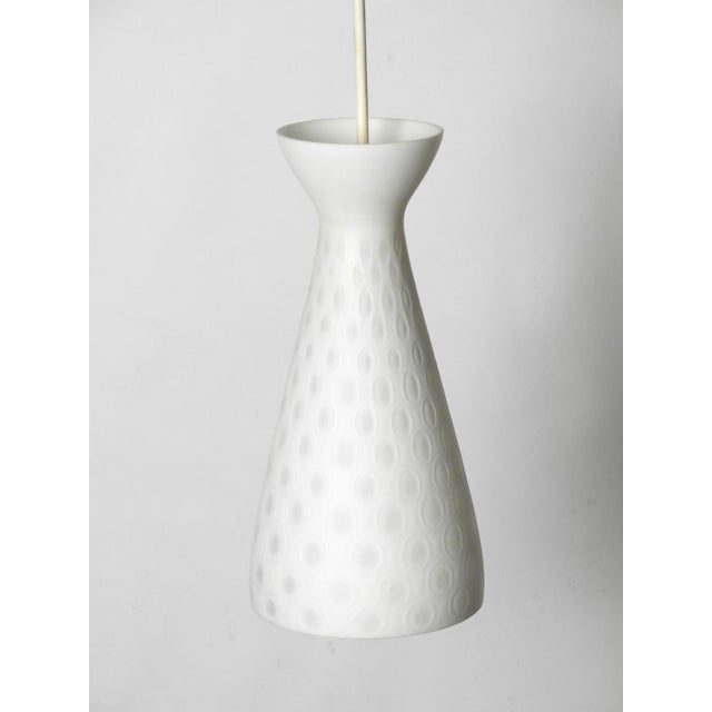 Very nice mid century diabolo glass pendant lamp by peill & putzler. Design by aloys ferdinand gangkofner. Rare and...