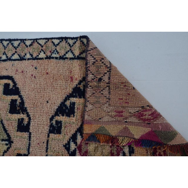 Textile Geometric Design Oushak Wool Runner For Sale - Image 7 of 10