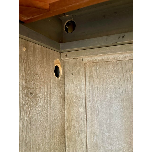 Gray Pottery Barn Livingston Executive Desk Gray Wash For Sale - Image 8 of 8