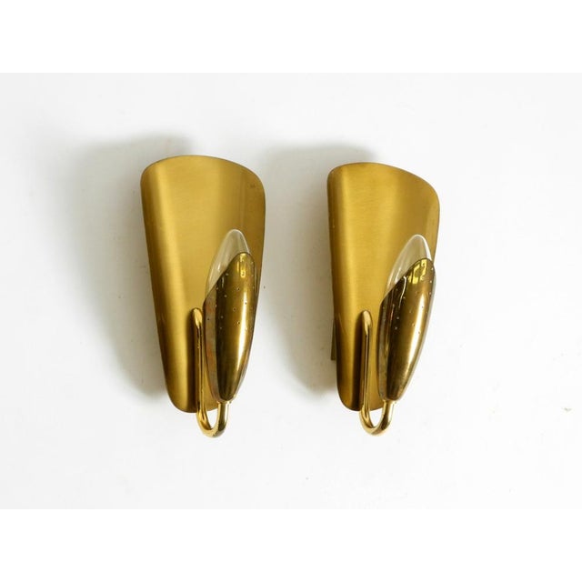 Mid-Century Modern Mid-Century Modern Swedish Brass Wall Lamps, 1950s, Set of 2 For Sale - Image 3 of 13