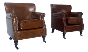 Brown Leather Club Chair, 1990s