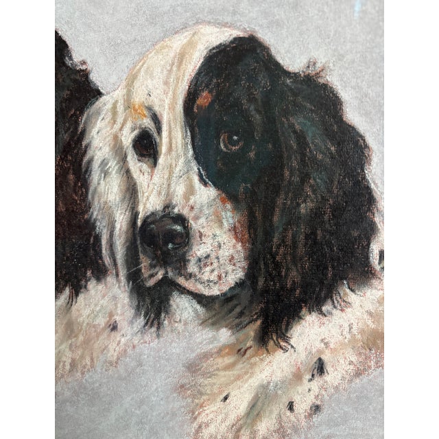 Portrait of English Setters, Signed Ole Larsen, 1949 For Sale - Image 4 of 8