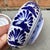 Majolica Vintage Mexican Talavera Blue & White Lidded Bowl - 5.5” For Sale - Image 4 of 12