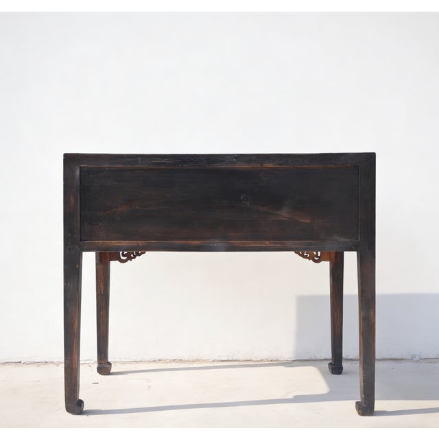 Antique Chinese 40" Three-Drawer Console Table For Sale - Image 9 of 9