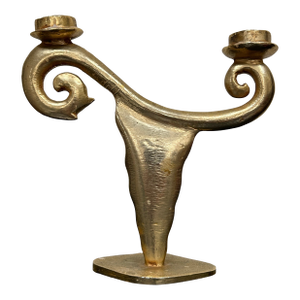 Vintage Sculptural Candlestick Attributed to Pierre Casenove for Fondica, France, Circa 1990s