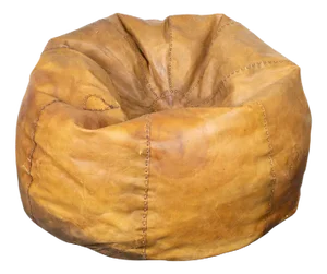 Leather Pouf by Pas Durbino Lomazzi, 1970s