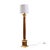 Classical Roman Thomas Morgan Carved Wood Classical Motif Reeded Column and Gilded Wood Floor Lamp For Sale - Image 3 of 5