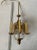 Brass Antique Italian Style Brass & Glass Globe Hanging Lamp For Sale - Image 8 of 8