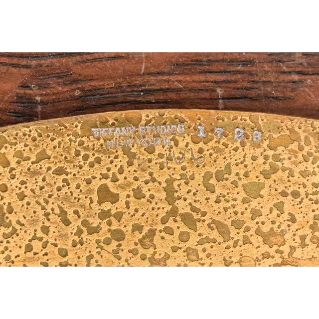 Tiffany Studios New York Bronze Doré Bowl With Abalone Inlay For Sale - Image 9 of 10