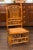 English 1890s Bamboo Slipper Chair with Fan Back, Rattan Seat and Casters For Sale - Image 10 of 12