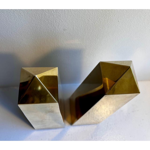 Brass Vintage Italian Brass Obelisks, 1970's - A Pair For Sale - Image 8 of 12