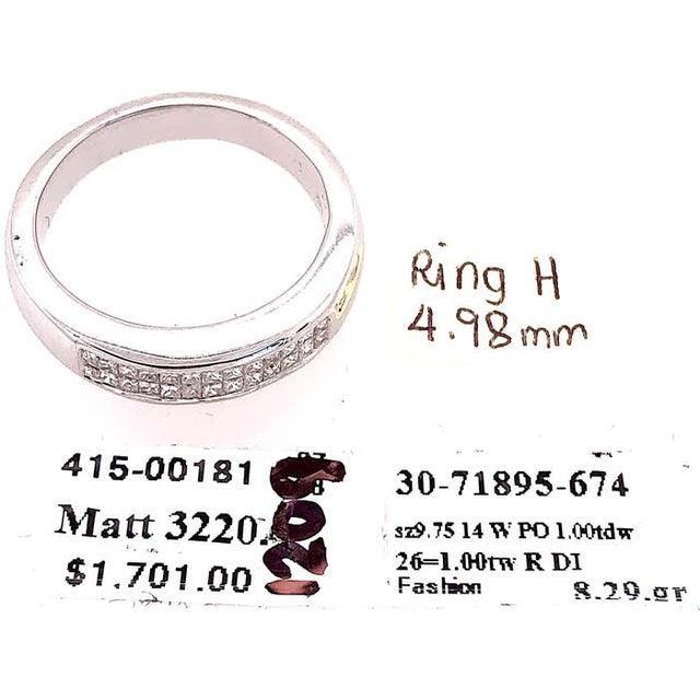 14 Karat White Gold Fashion Ring With Diamonds For Sale In New York - Image 6 of 10