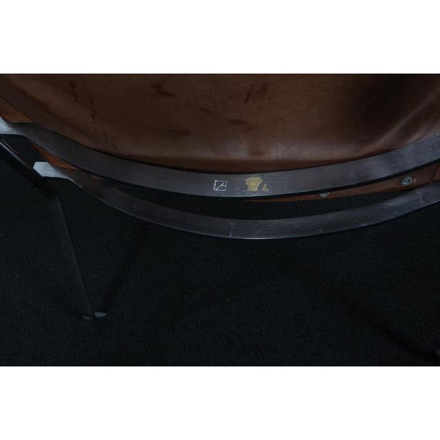 Metal PK22 Lounge Chair in Leather attributed to Poul Kjærholm for E. Kold Christensen, 1970s For Sale - Image 7 of 11