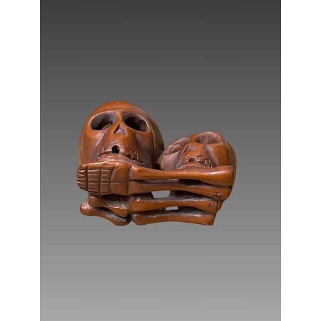 Netsuke with skulls, Japan, Meiji era, 19th century For Sale - Image 4 of 7