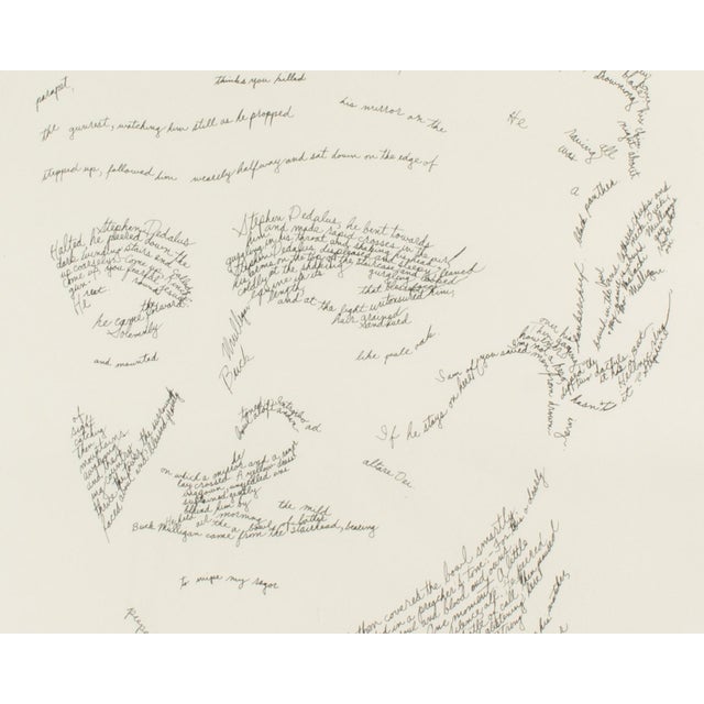Abstract 1977 “James Joyce as Ulysses” Word Portrait Serigraph Print by John Sokol For Sale - Image 3 of 9