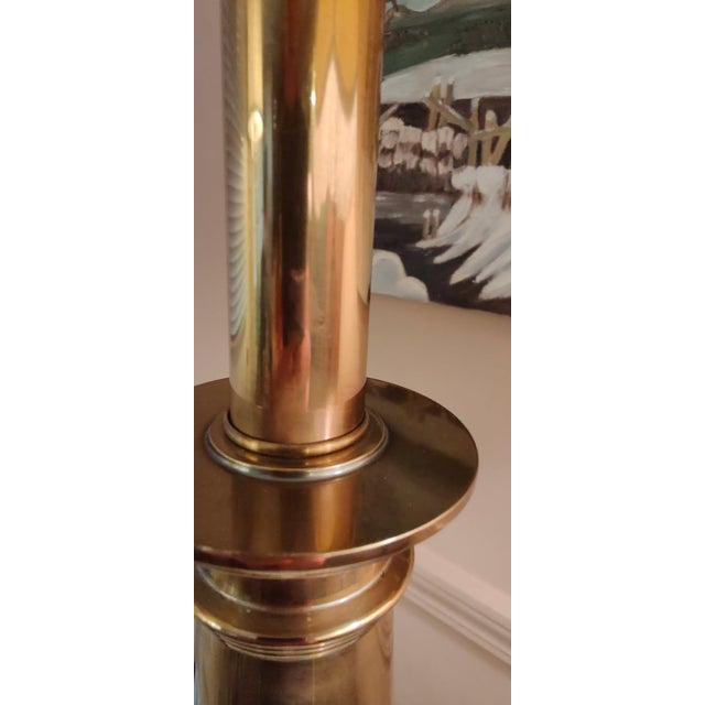 1970s American Classical Brass Stiffel Table Lamp For Sale - Image 9 of 14