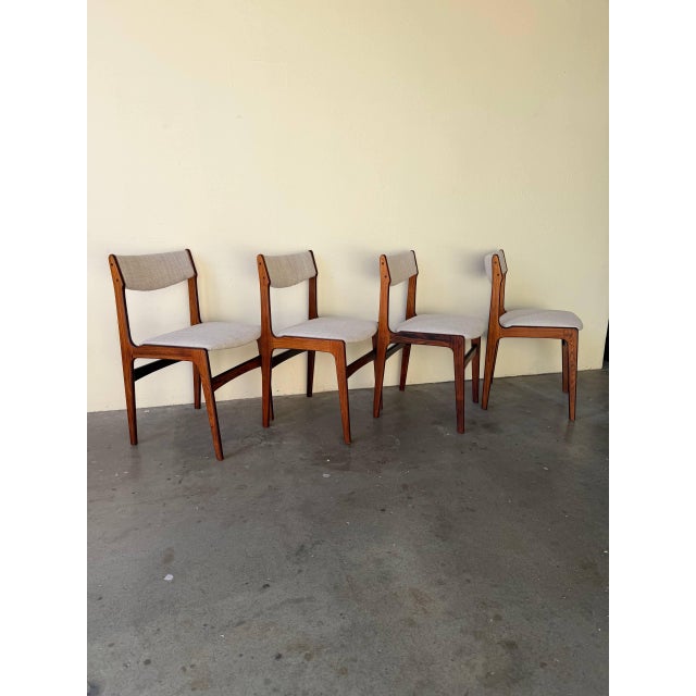 Danish Mid Century in Style of Erik Buch Rosewood Dining Chairs Set of 4 Scandinavian Vintage For Sale - Image 4 of 10