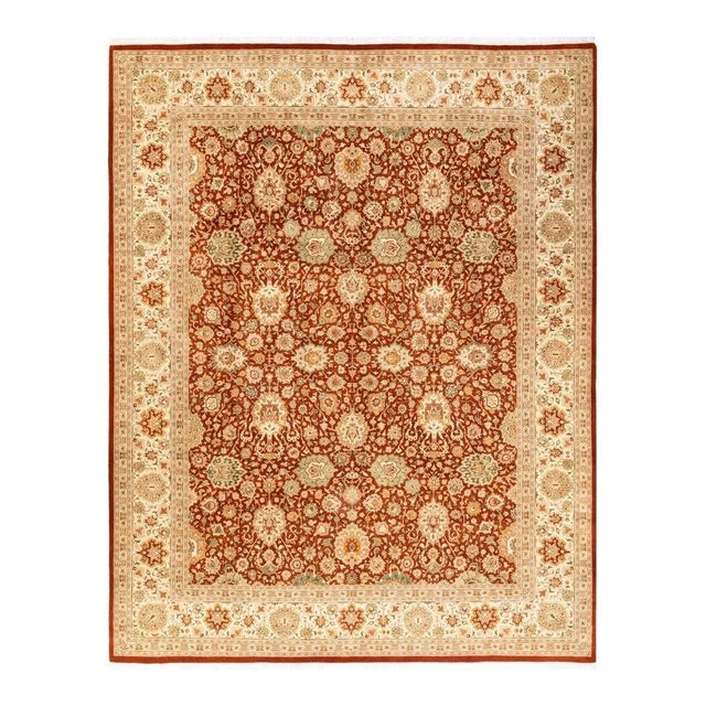 Red Mogul, One-of-a-Kind Hand-Knotted Area Rug in Red, 8' 2" x 10' 4" For Sale - Image 8 of 8