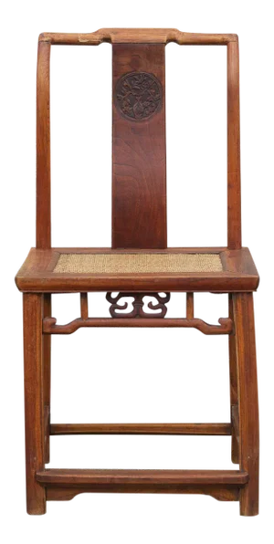 Antique Carved Elm Wood Chinese Chair