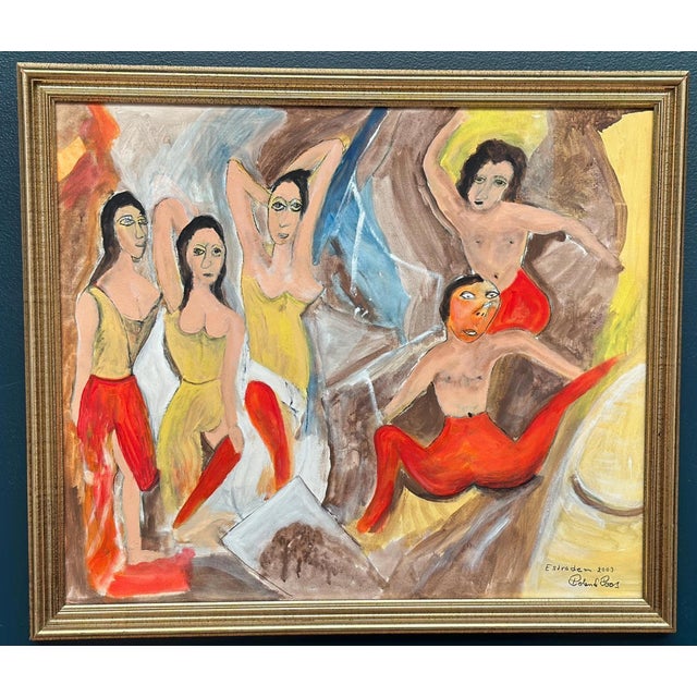 2000 - 2009 Roland Roos, Estraden, 2003, Oil Painting on Canvas, Framed For Sale - Image 5 of 18